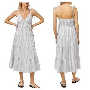 Rails Julia Cotton Blend Midi Dress in West Seaport Stripe